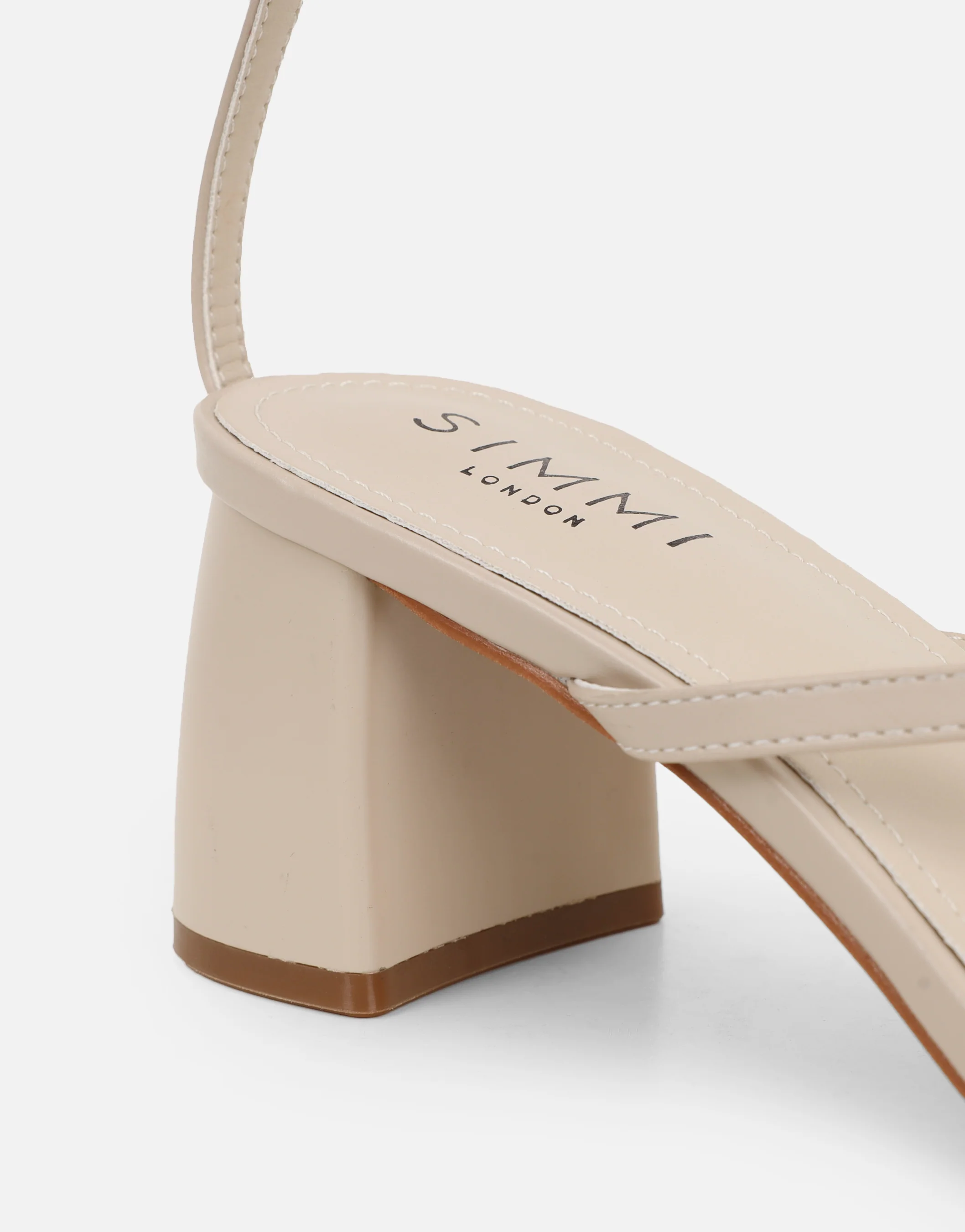 Mandy Stone Toe Post Block Heeled Sandals - Image 3