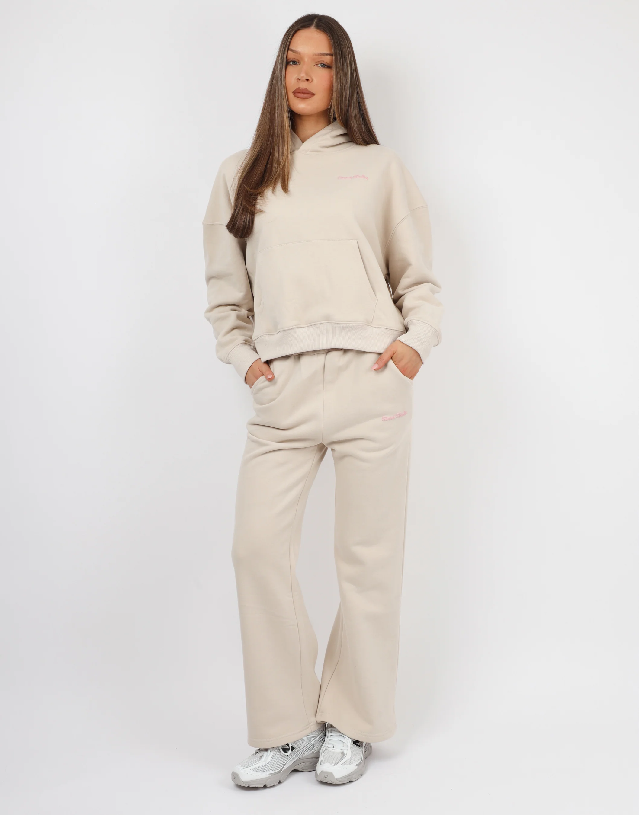 Marilyn Simmi Studios Bubble Print Hoodie In Beige - Image 3