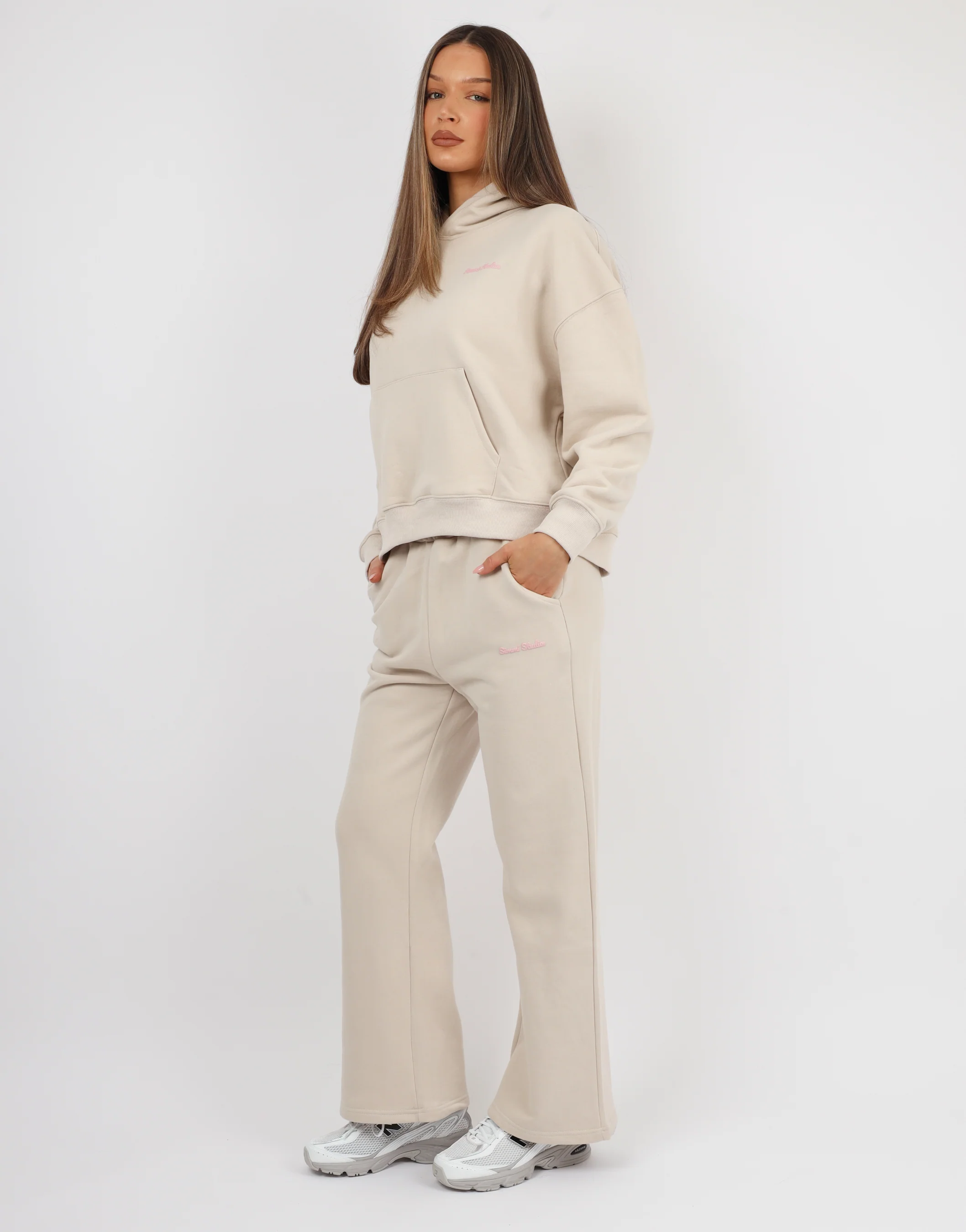 Marilyn Simmi Studios Bubble Print Hoodie In Beige - Image 4