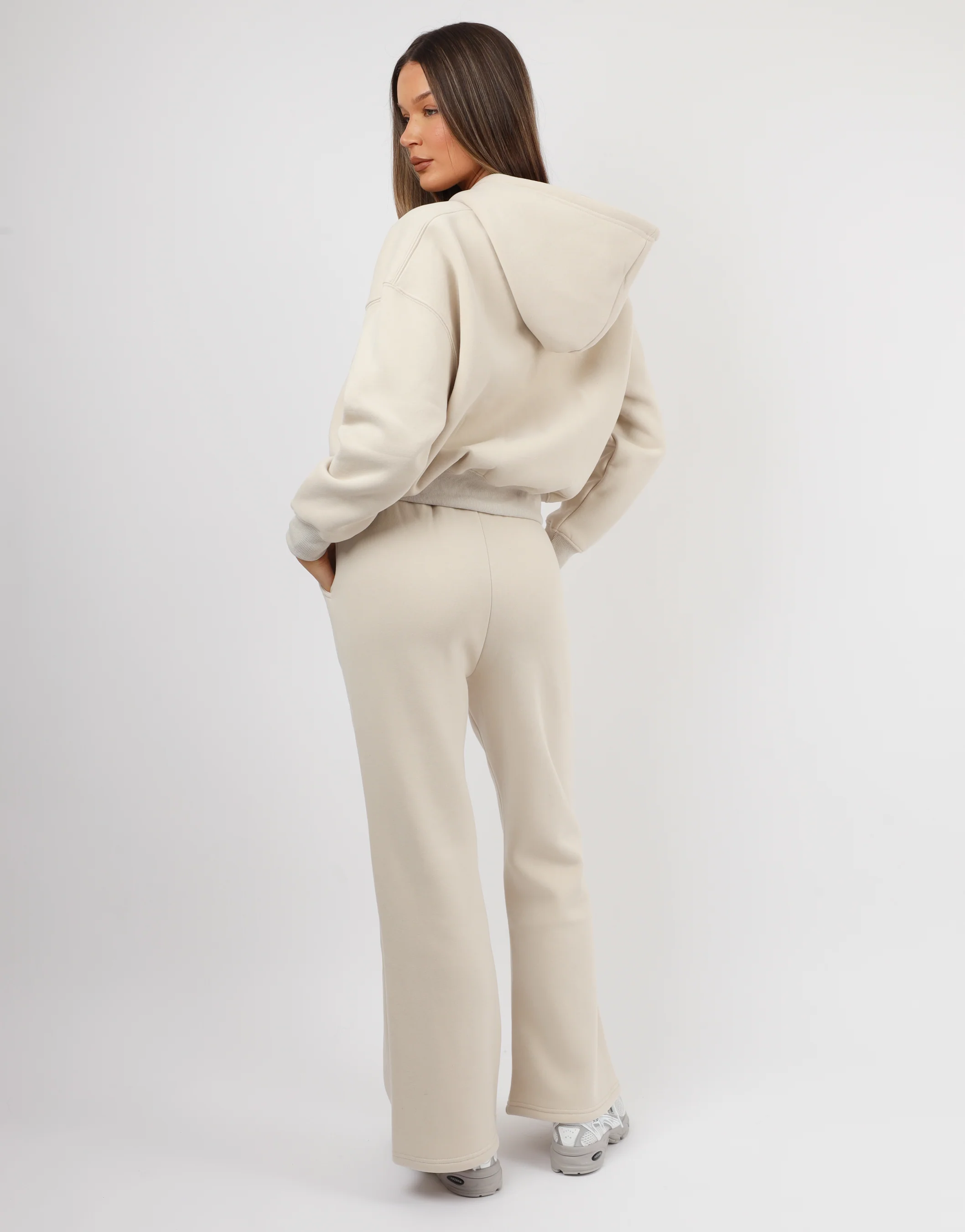 Maui Simmi Studios Essentials Zip Hoodie In Light Beige - Image 5