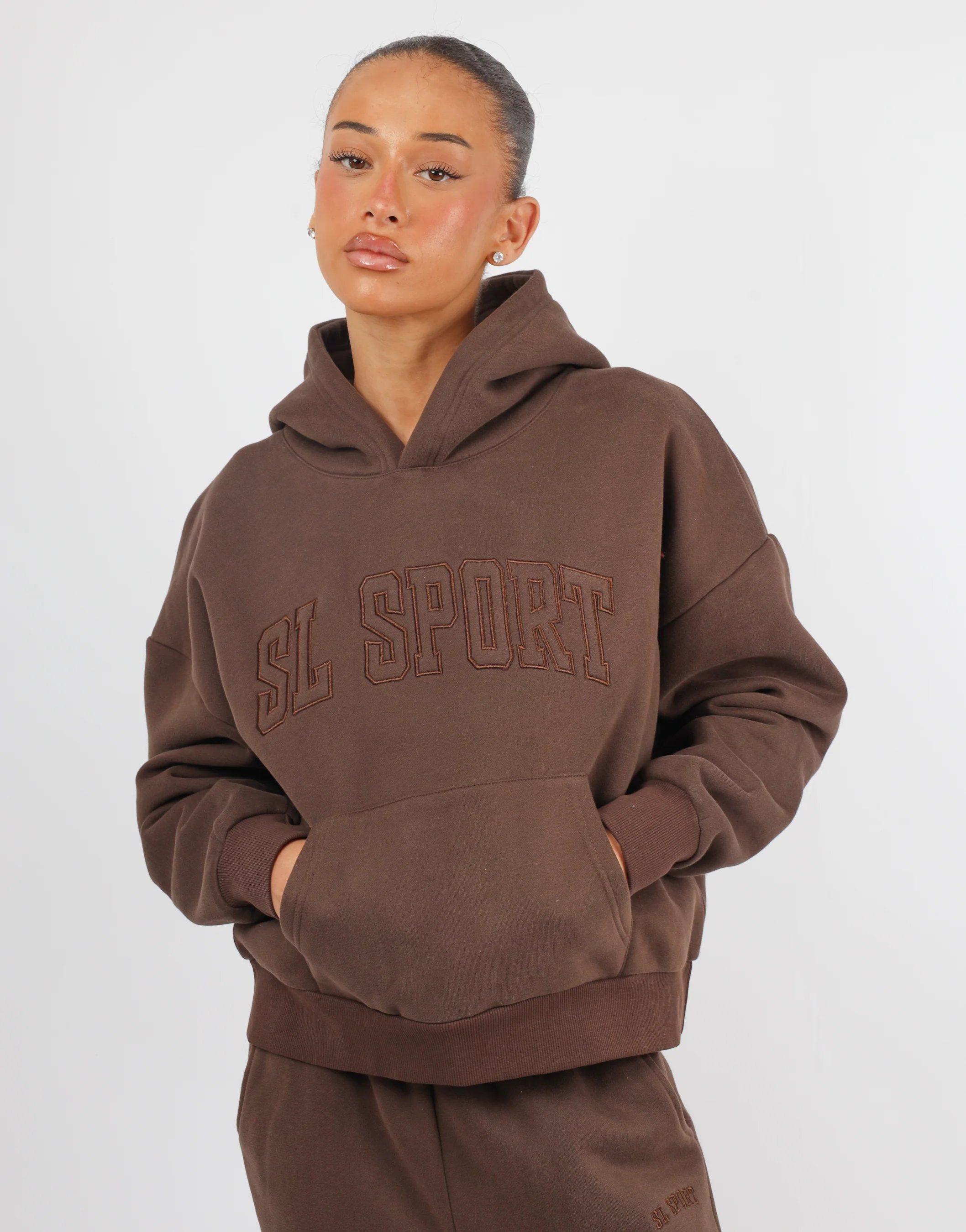 Mia Simmi Studios SL Sport Hoodie In Brown - Image 2