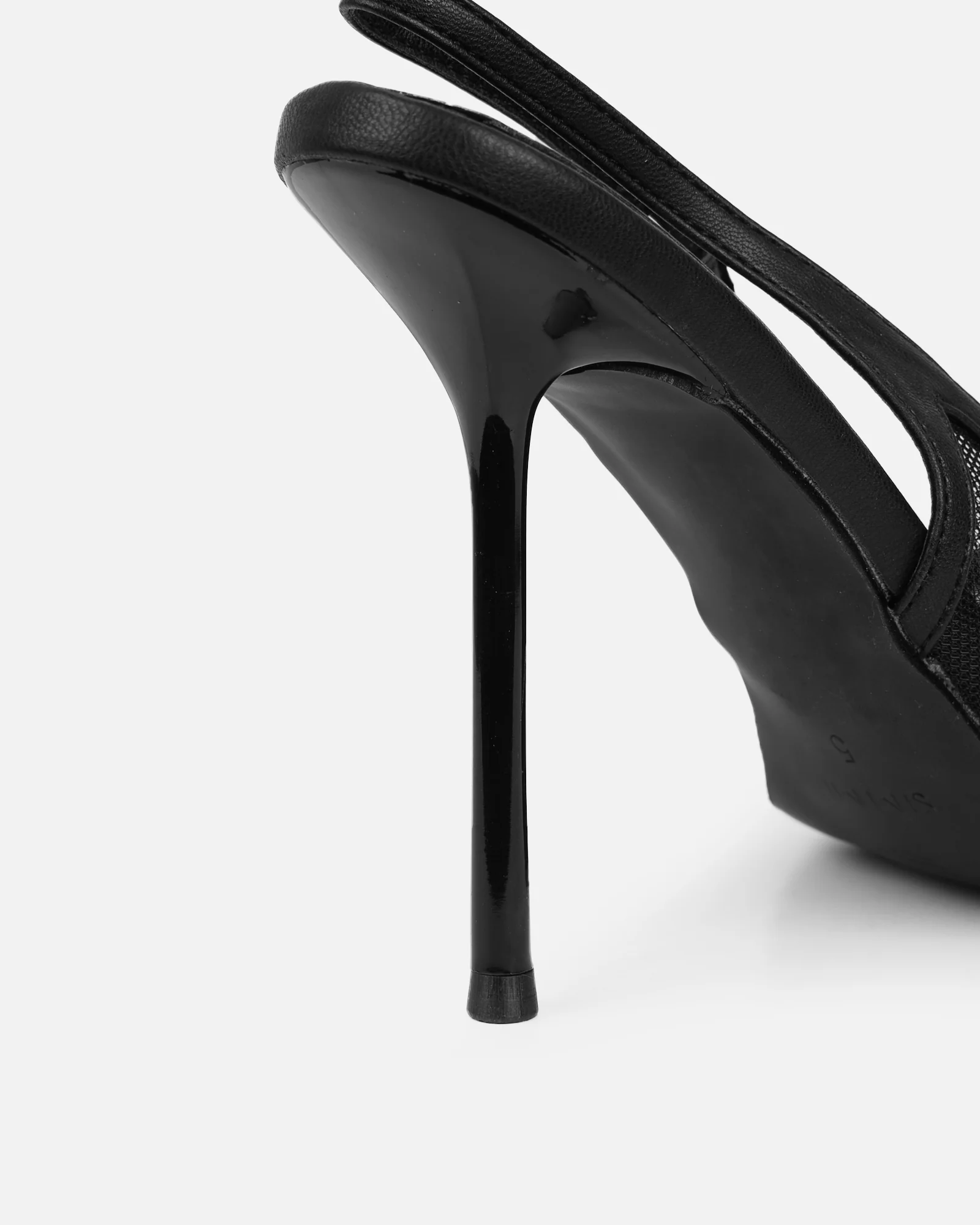 Morley Black Mesh Slingback Courts - Image 3
