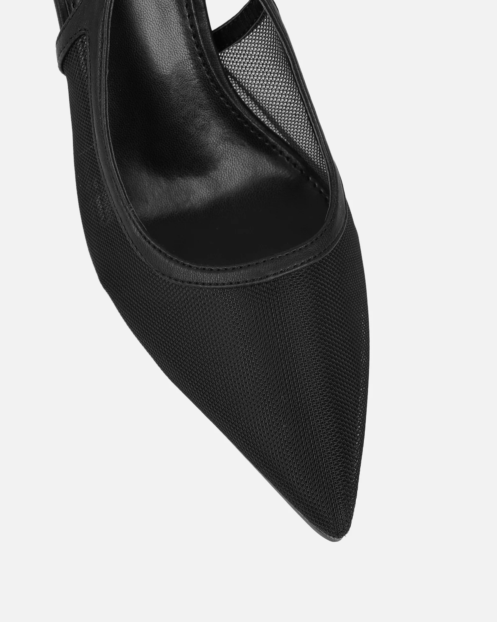 Morley Black Mesh Slingback Courts - Image 4