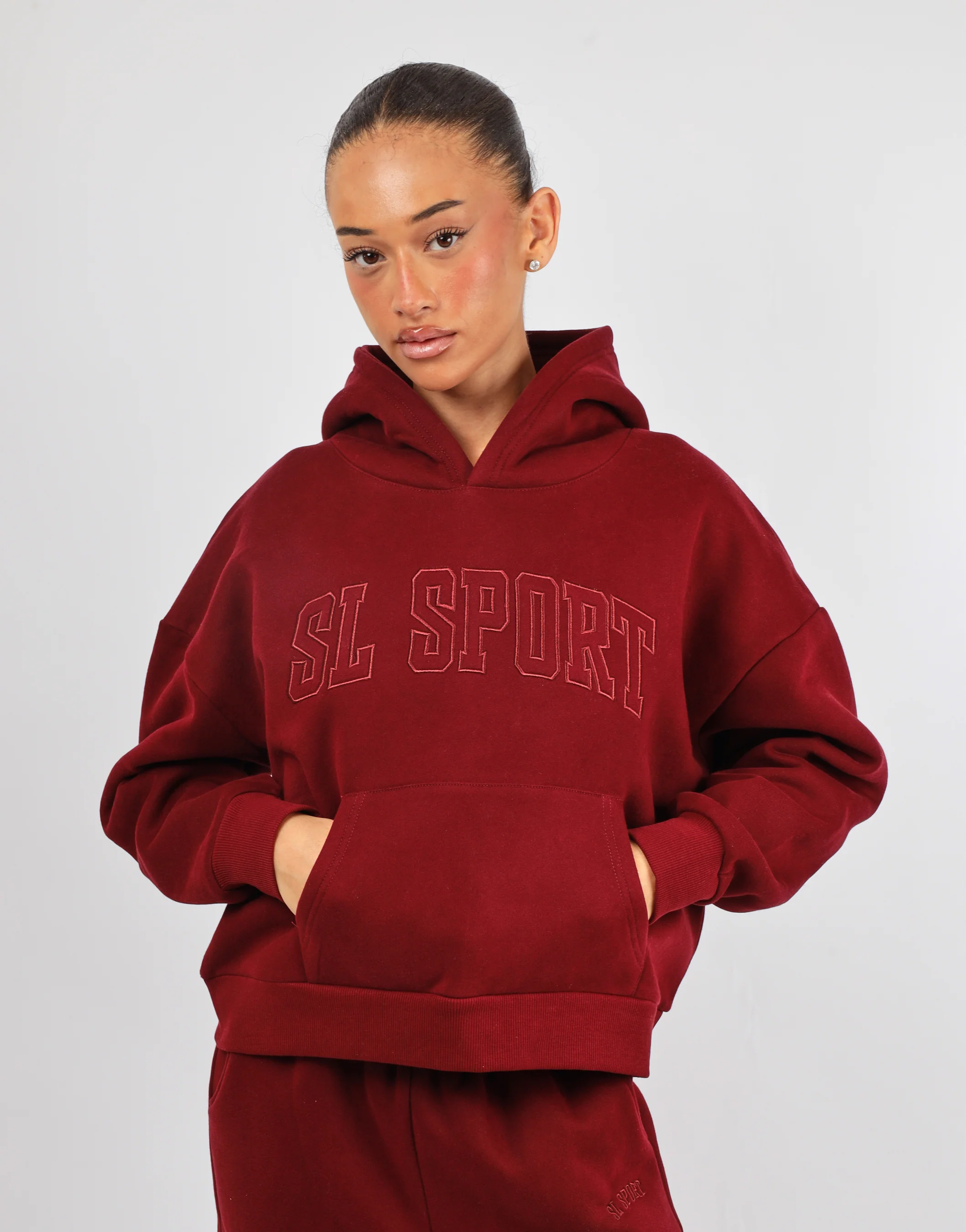 Mykonos Simmi Studios SL Sport Hoodie In Burgundy - Image 2