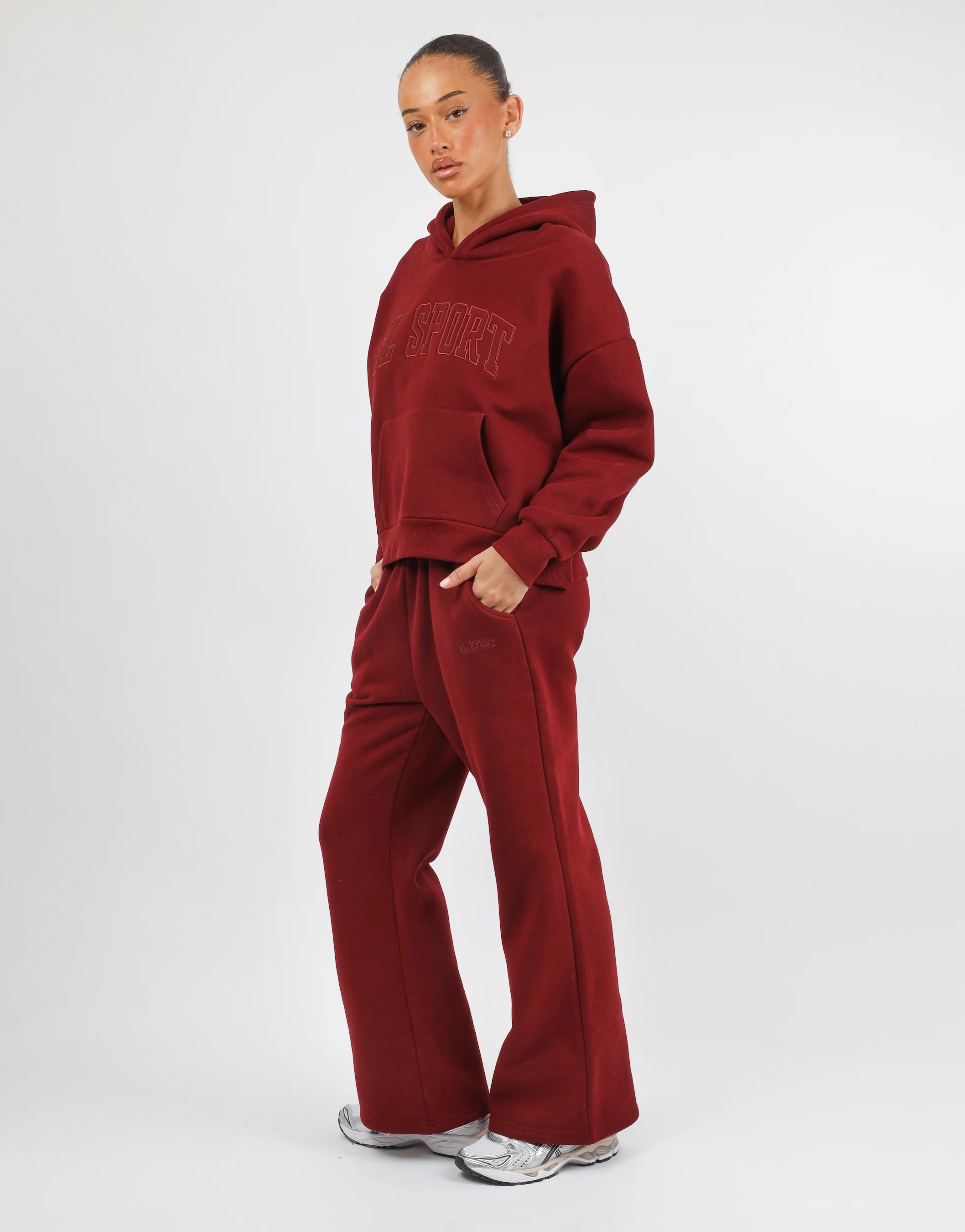 Mykonos Simmi Studios SL Sport Hoodie In Burgundy - Image 4