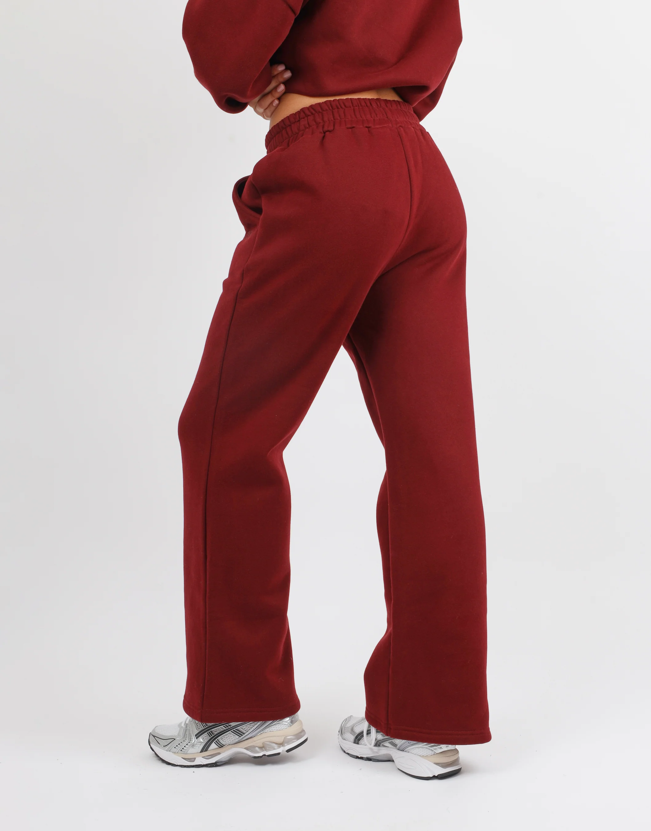 Myla Simmi Studios SL Sport Flared Joggers in Burgundy - Image 5