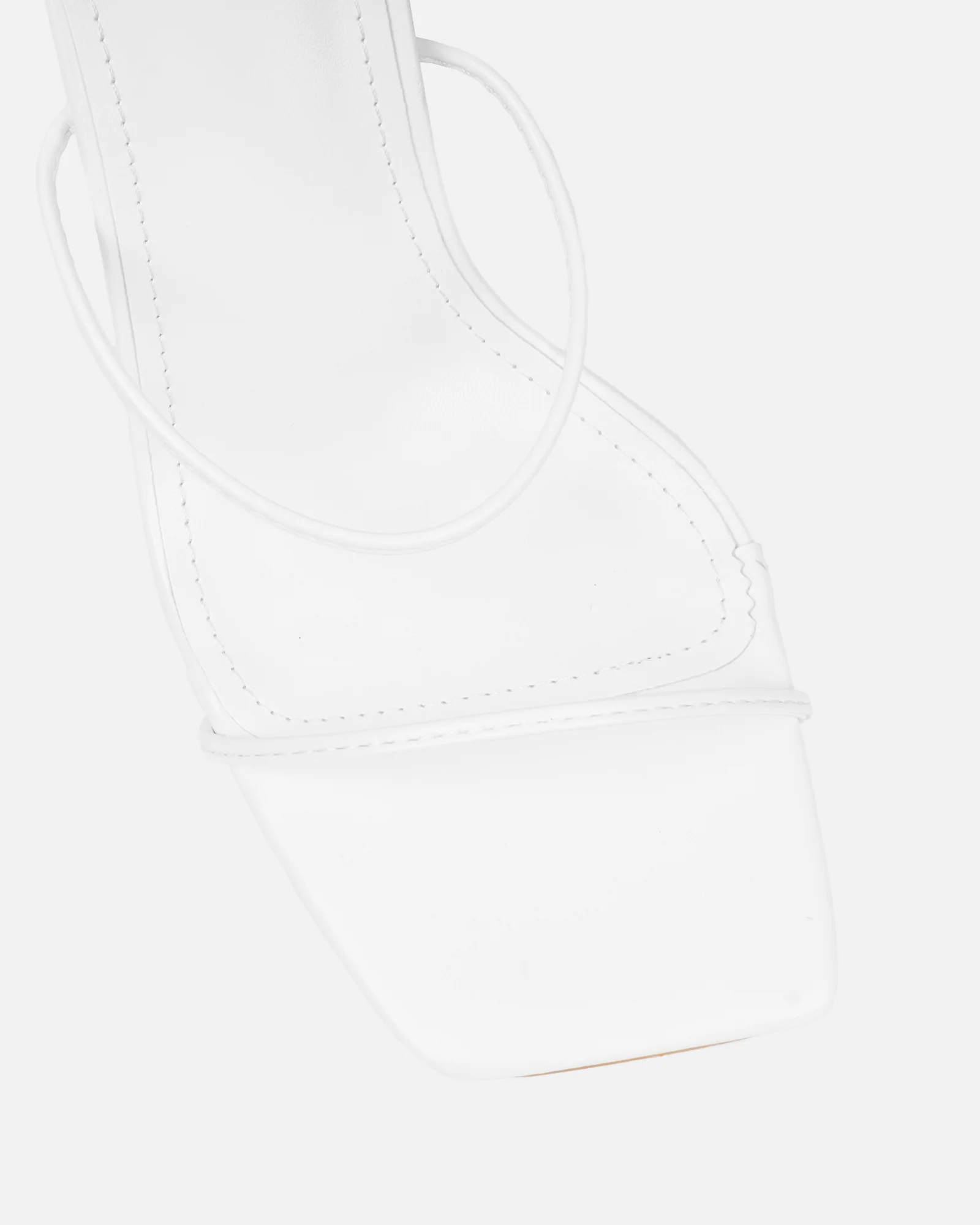 Neeli White Triple Strap Heeled Sandals - Image 4