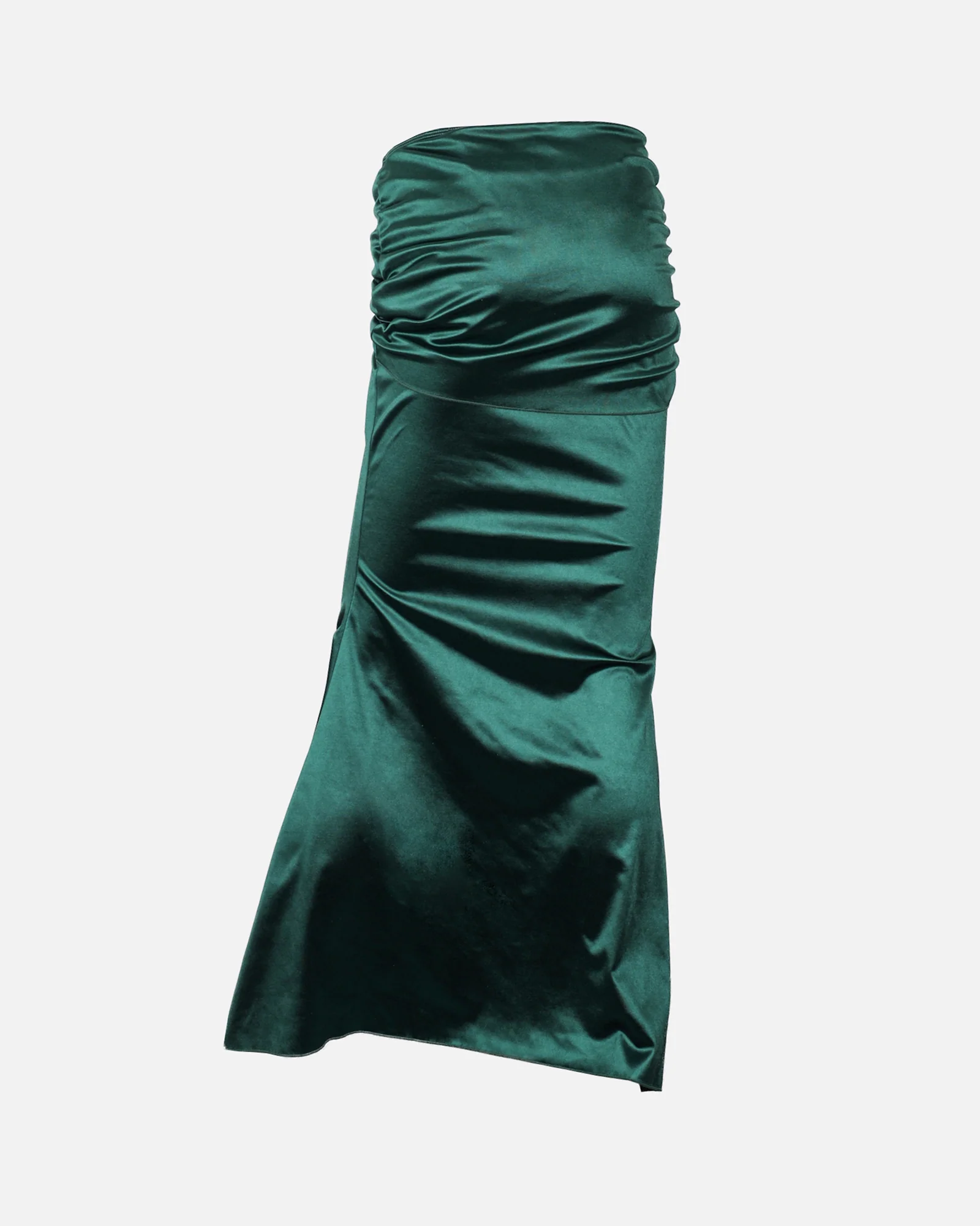 Palm Emerald Satin Sun Maxi Skirt - Image 5