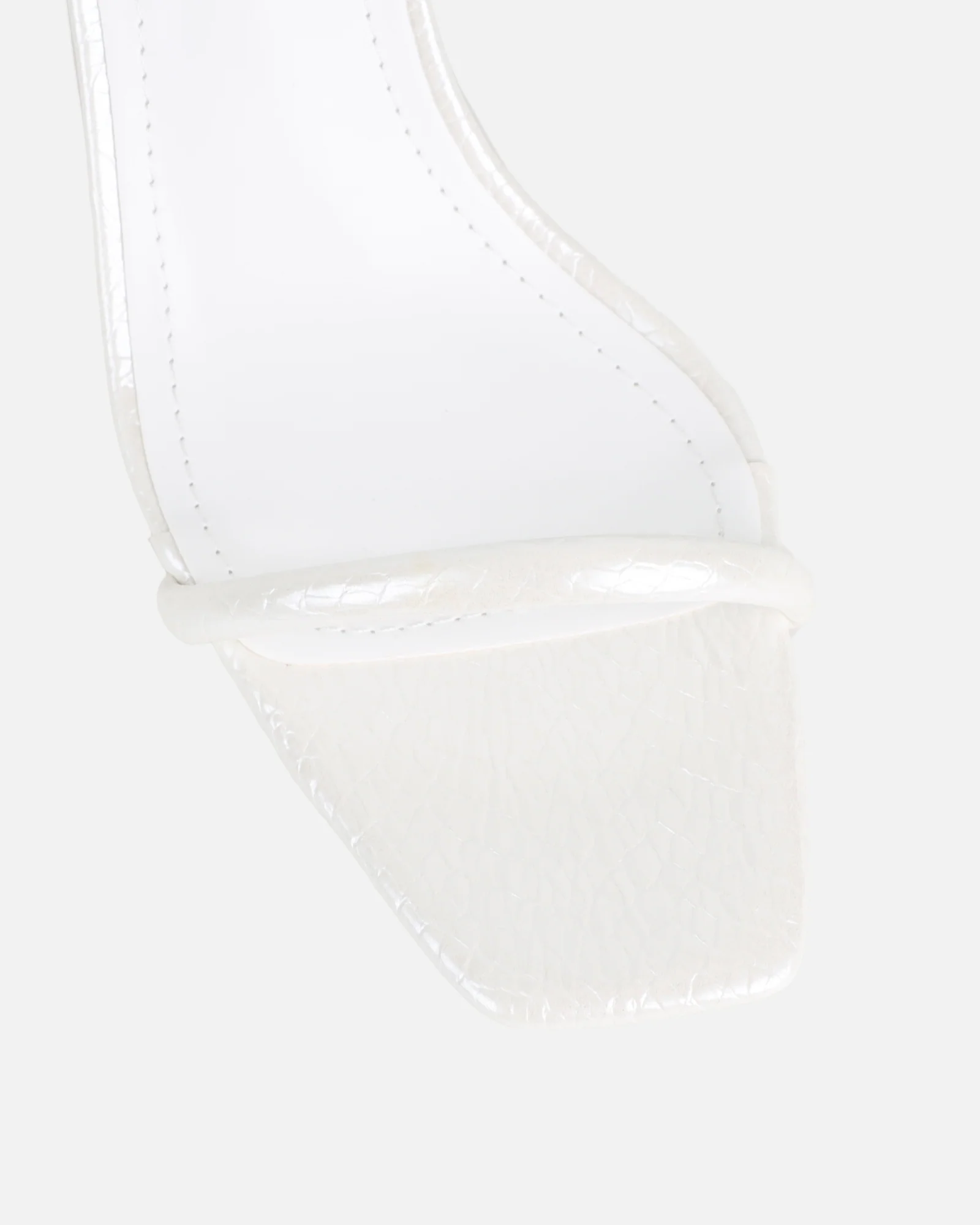 Piella White Snake Strappy Heeled Sandals - Image 4