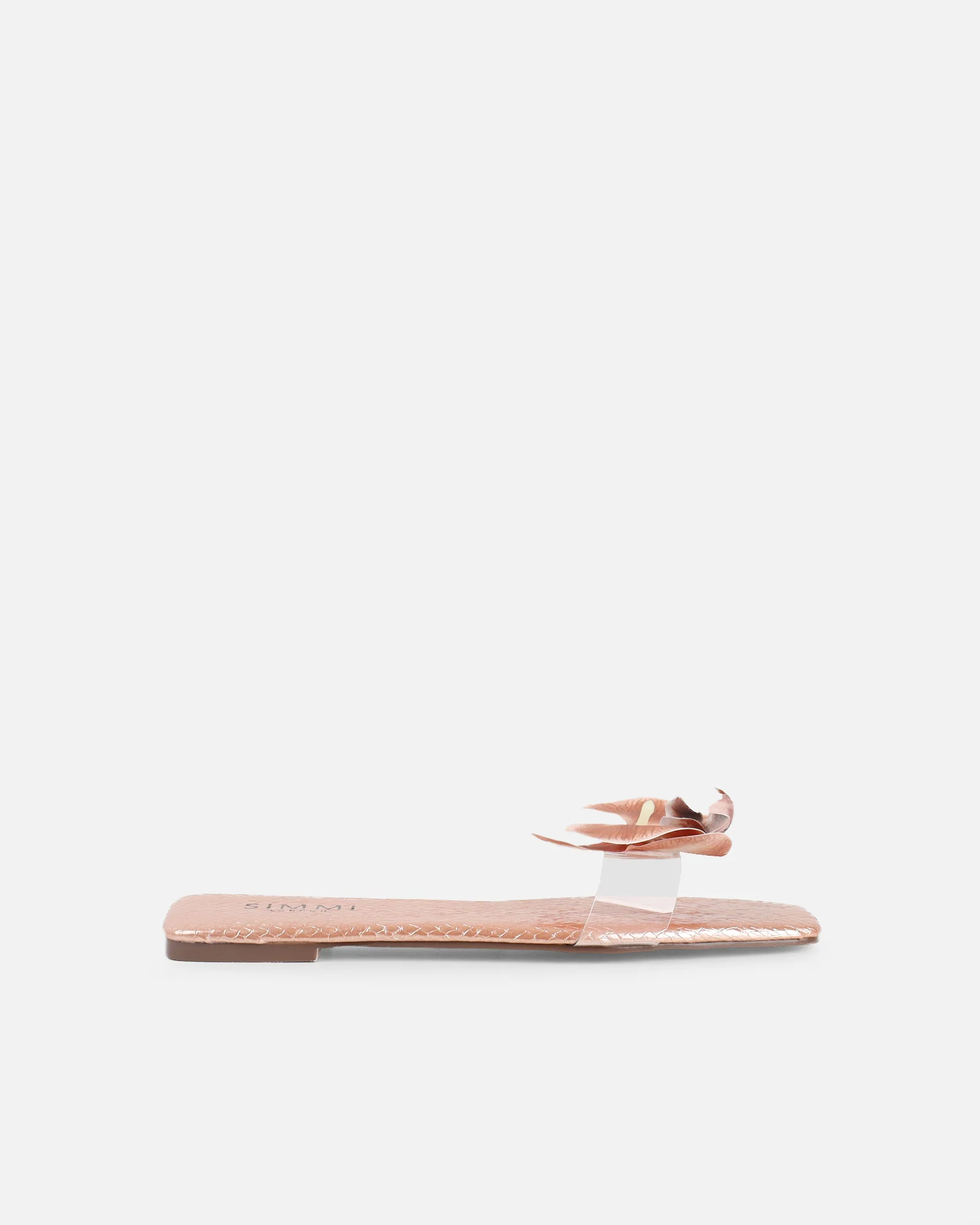 Pina Rose Gold Snake Flower Slip on Flats - Image 2