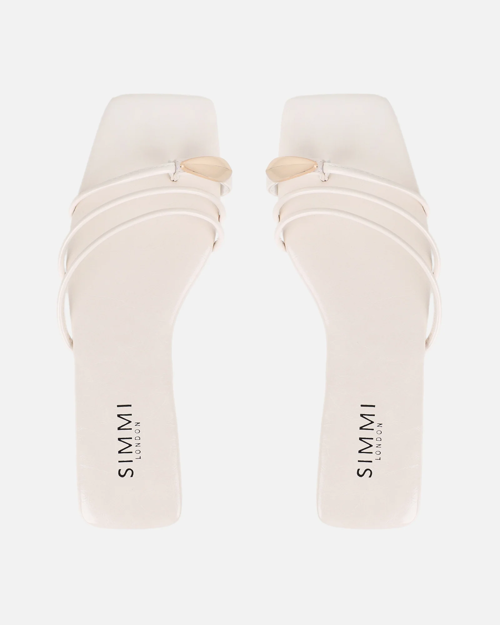 Porto Stone Gold Toe Detail Sandals - Image 3