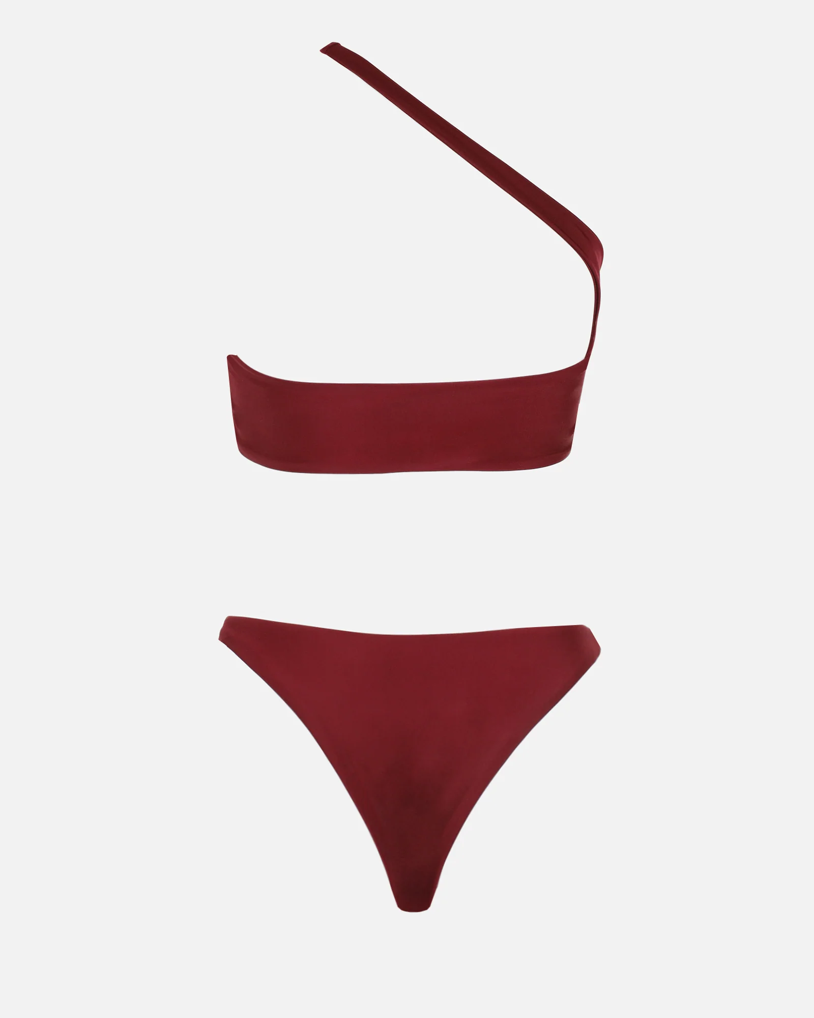 Rai Burgundy Cut Out Gold Hardwear Swimsuit - Image 6