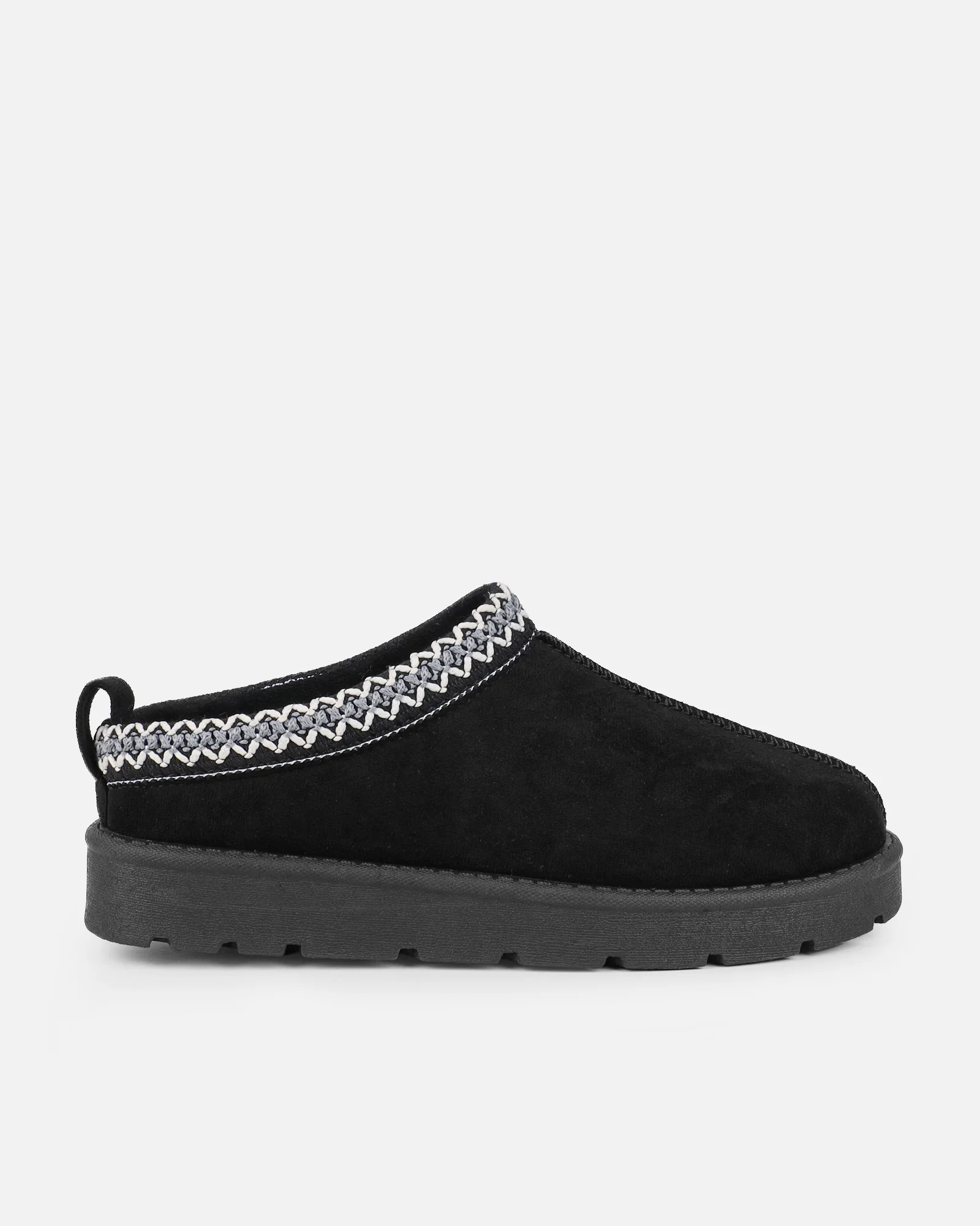 Rorie Black Faux Suede Slippers - Image 2
