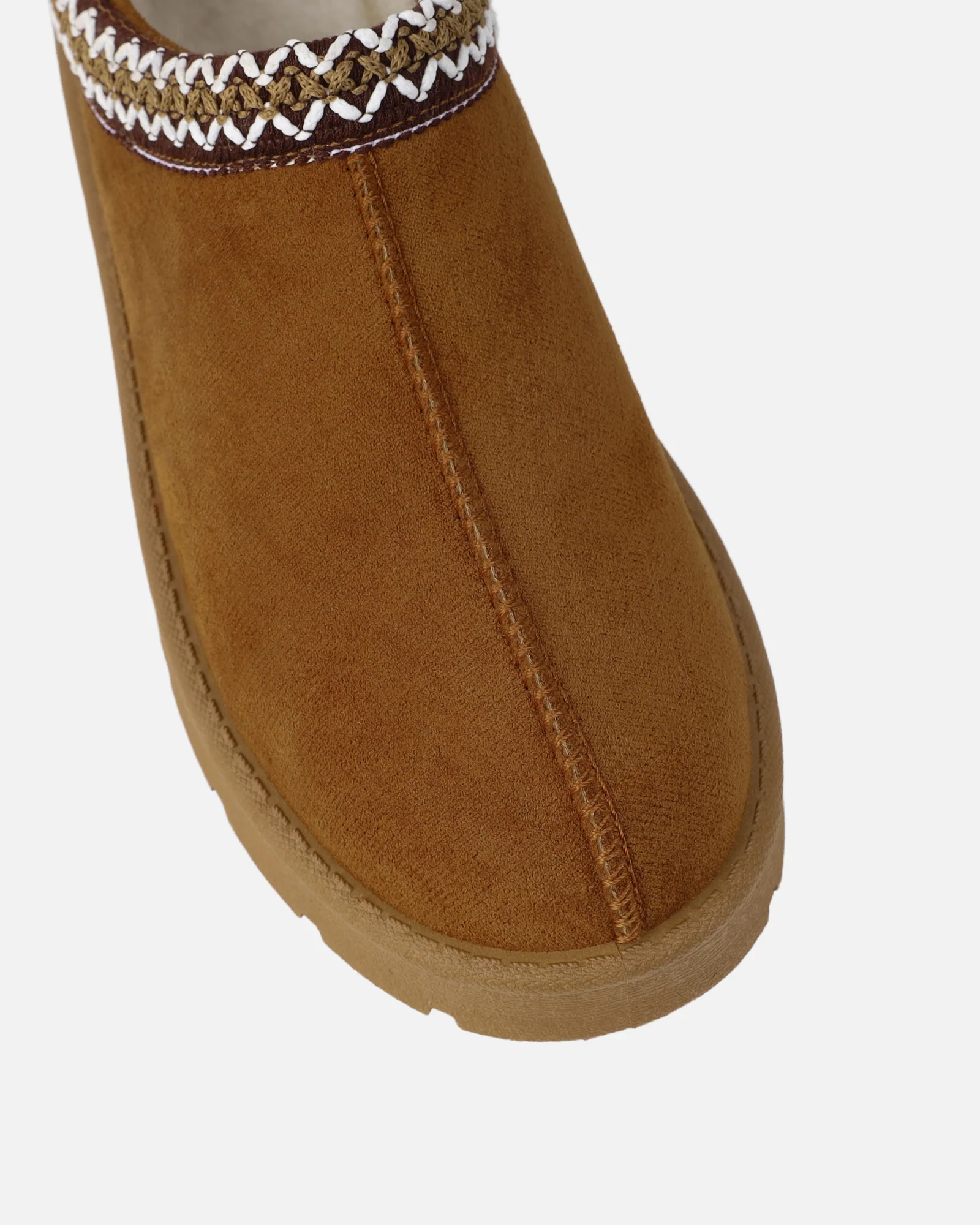 Rorie Tan Faux Suede Slippers - Image 4