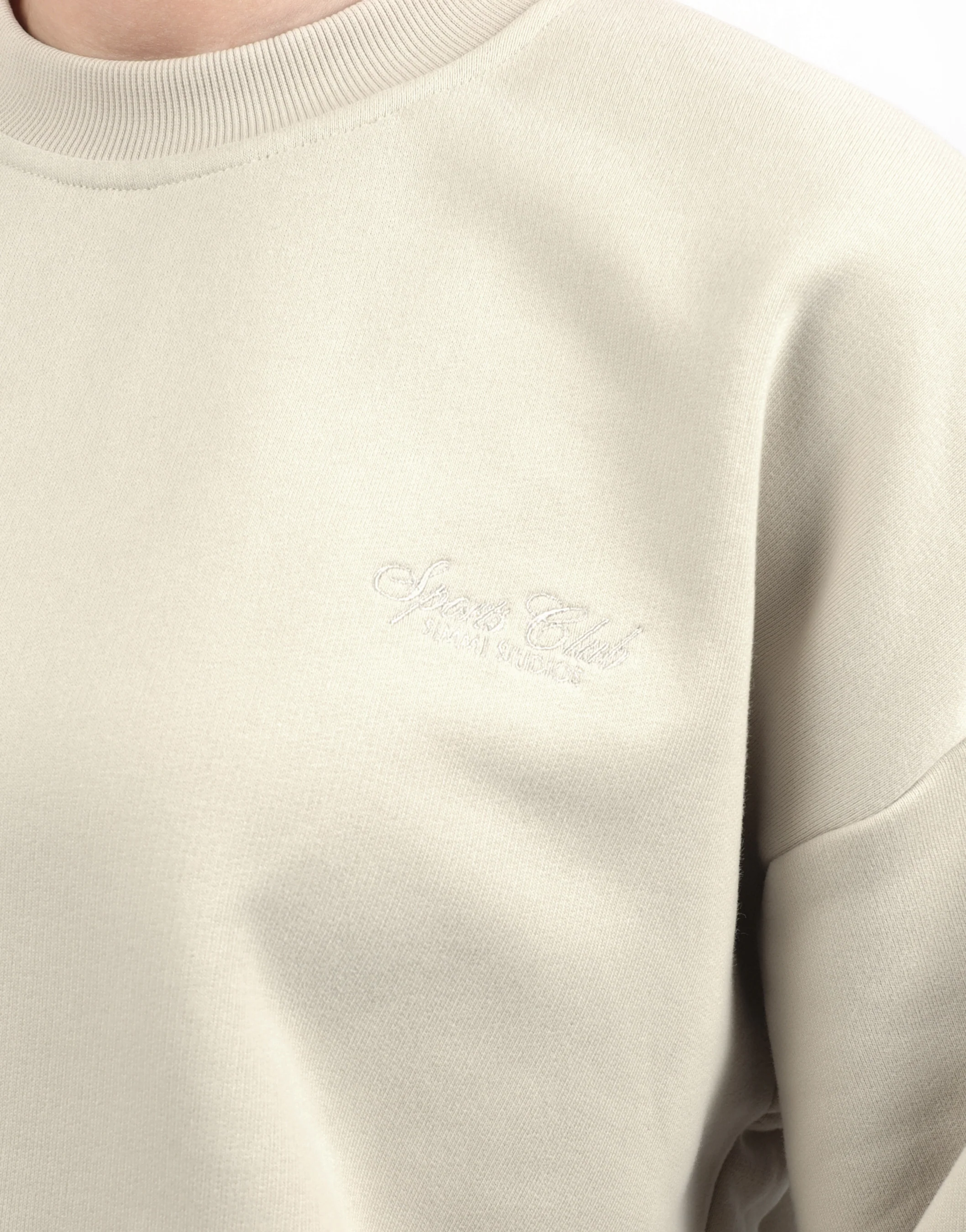 Rue Simmi Studios Embroidered Logo Sweatshirt In Beige - Image 6