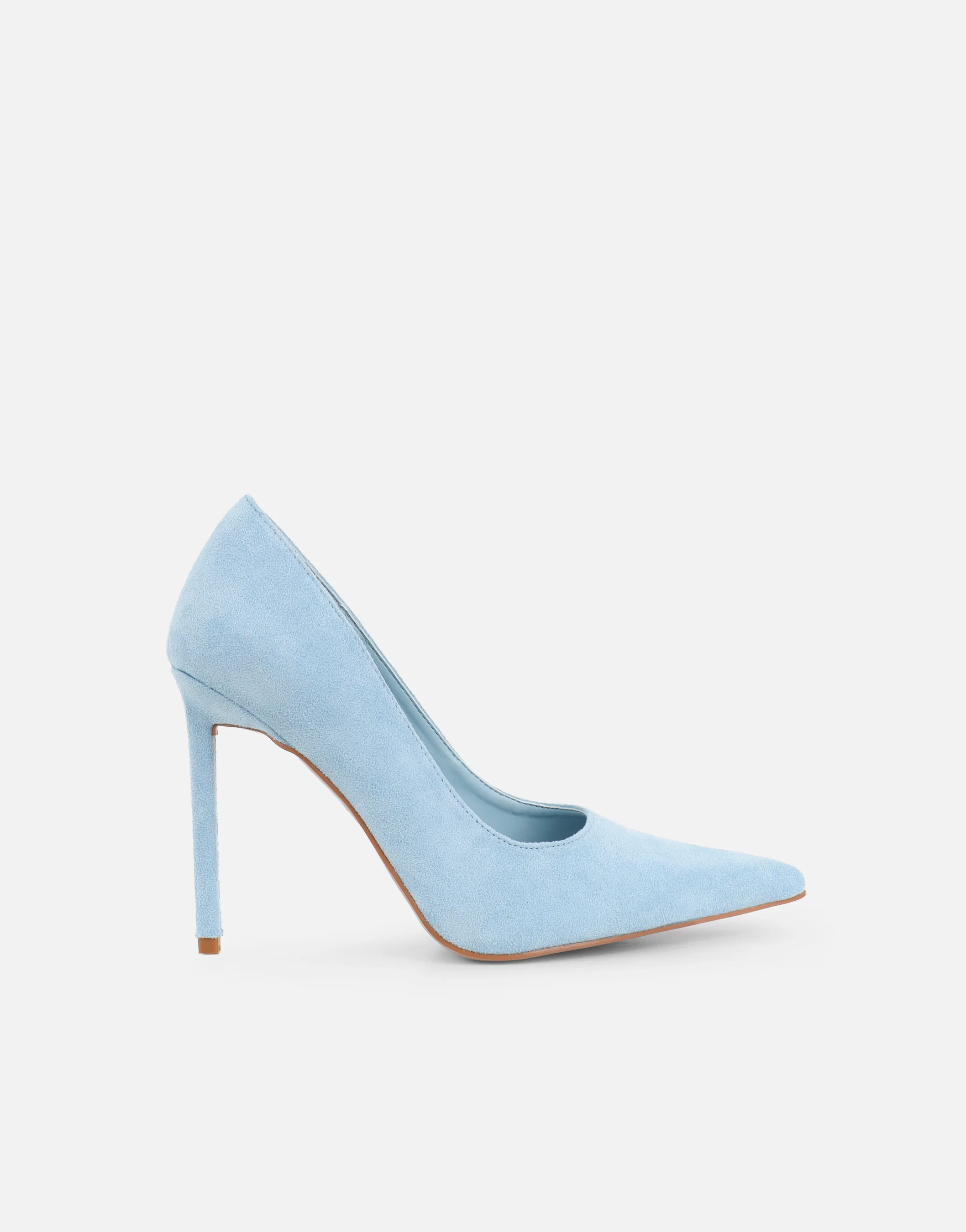 Sid Light Blue Suede Court Shoes - Image 2