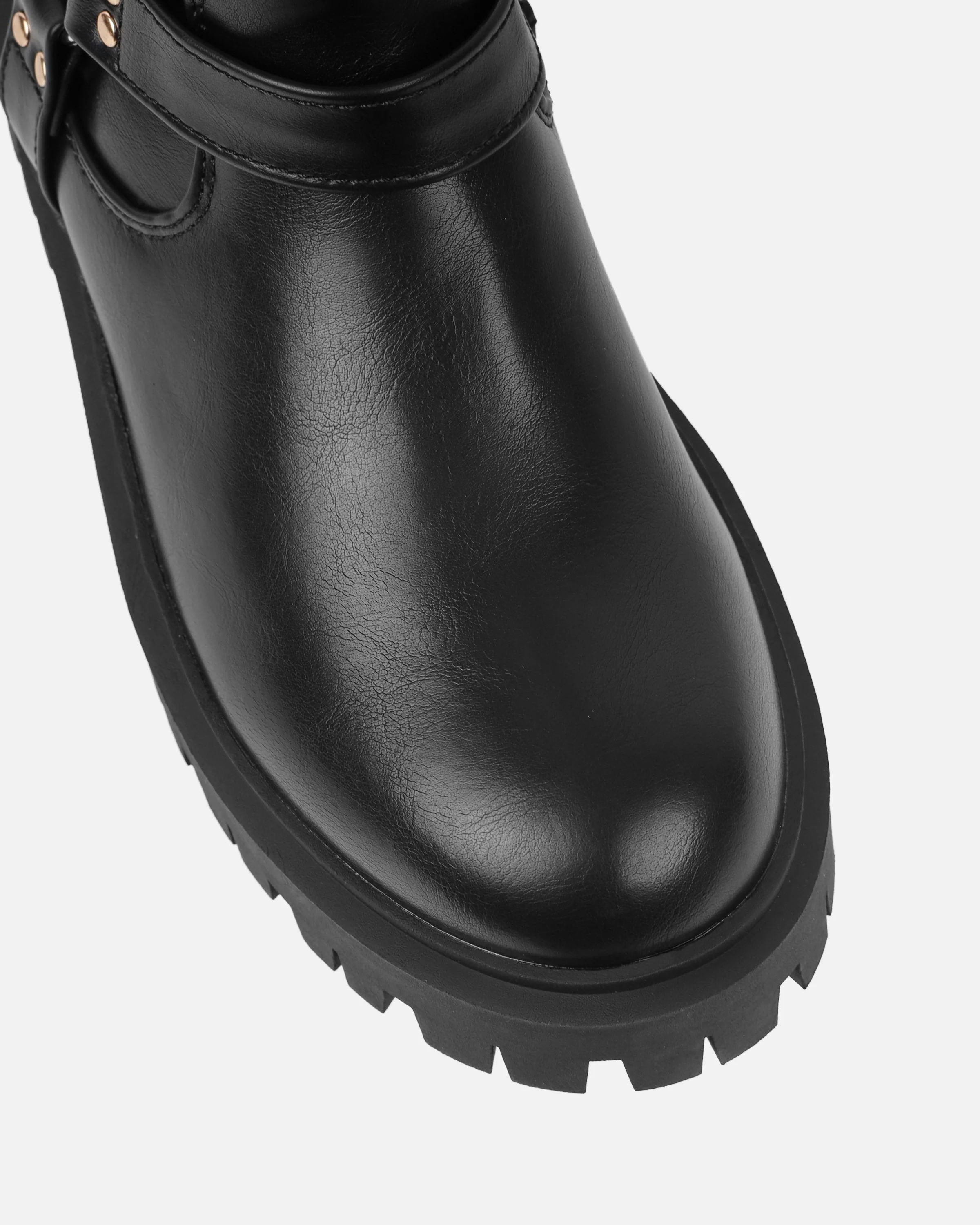 Smith Black Chunky Biker Boots - Image 4