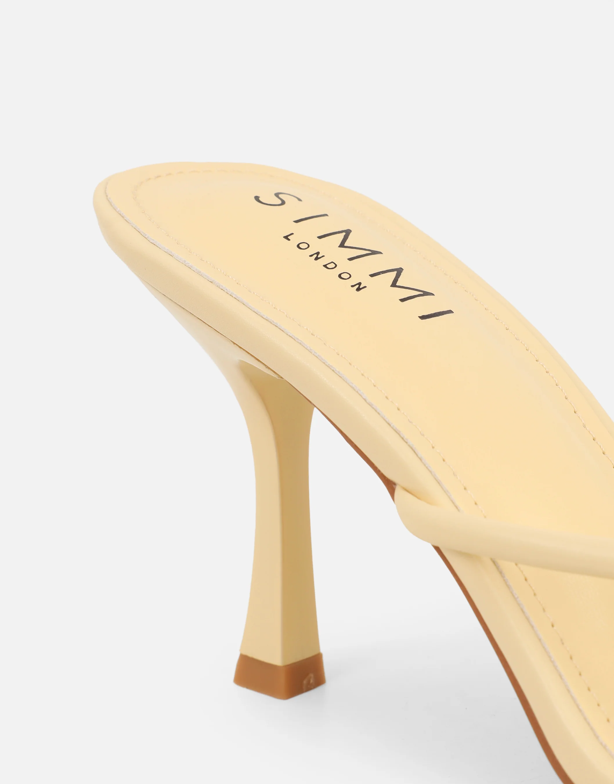 Tapioca Yellow Knot Detail Mules - Image 3