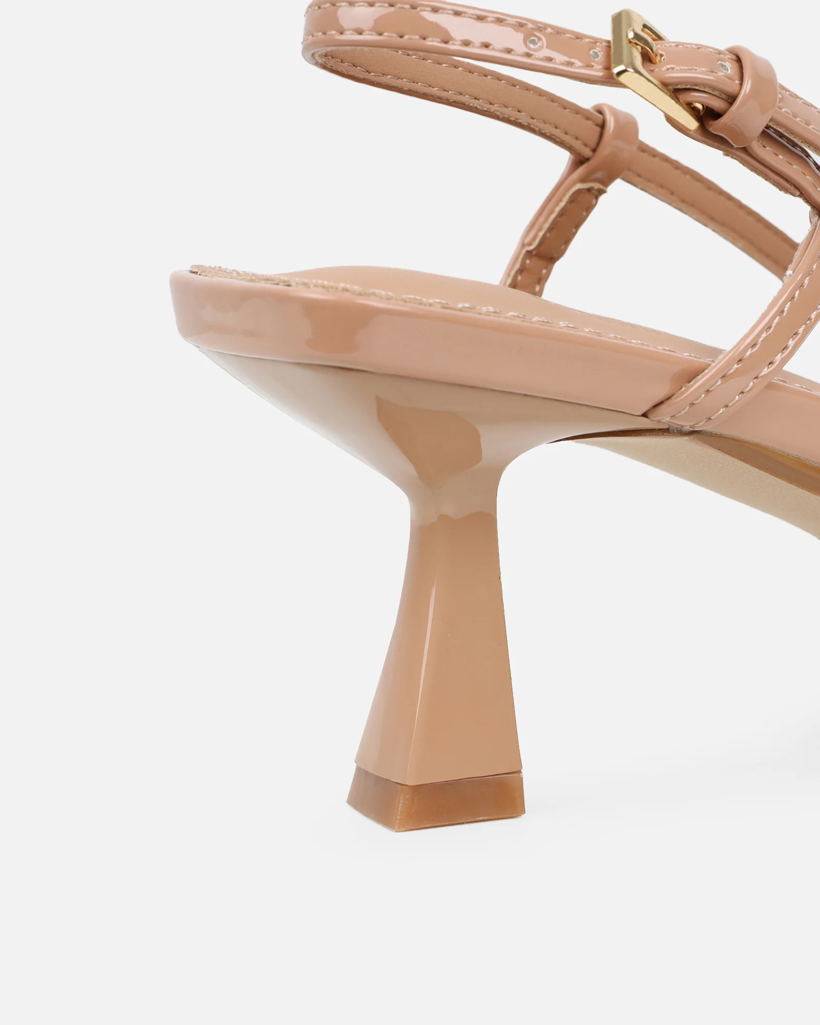 Theresa Clear Nude Slingback Court Shoes - Image 3