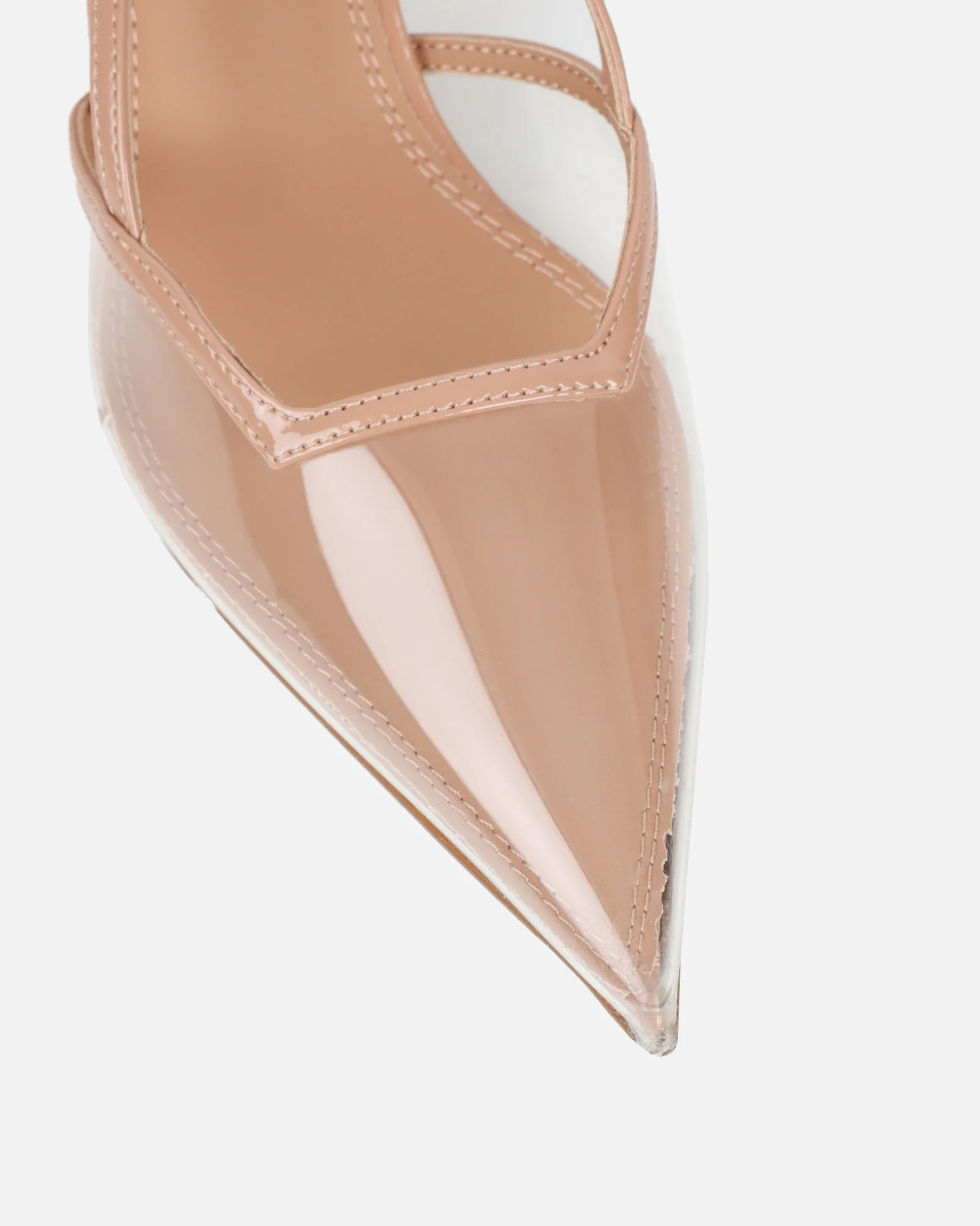 Theresa Clear Nude Slingback Court Shoes - Image 4