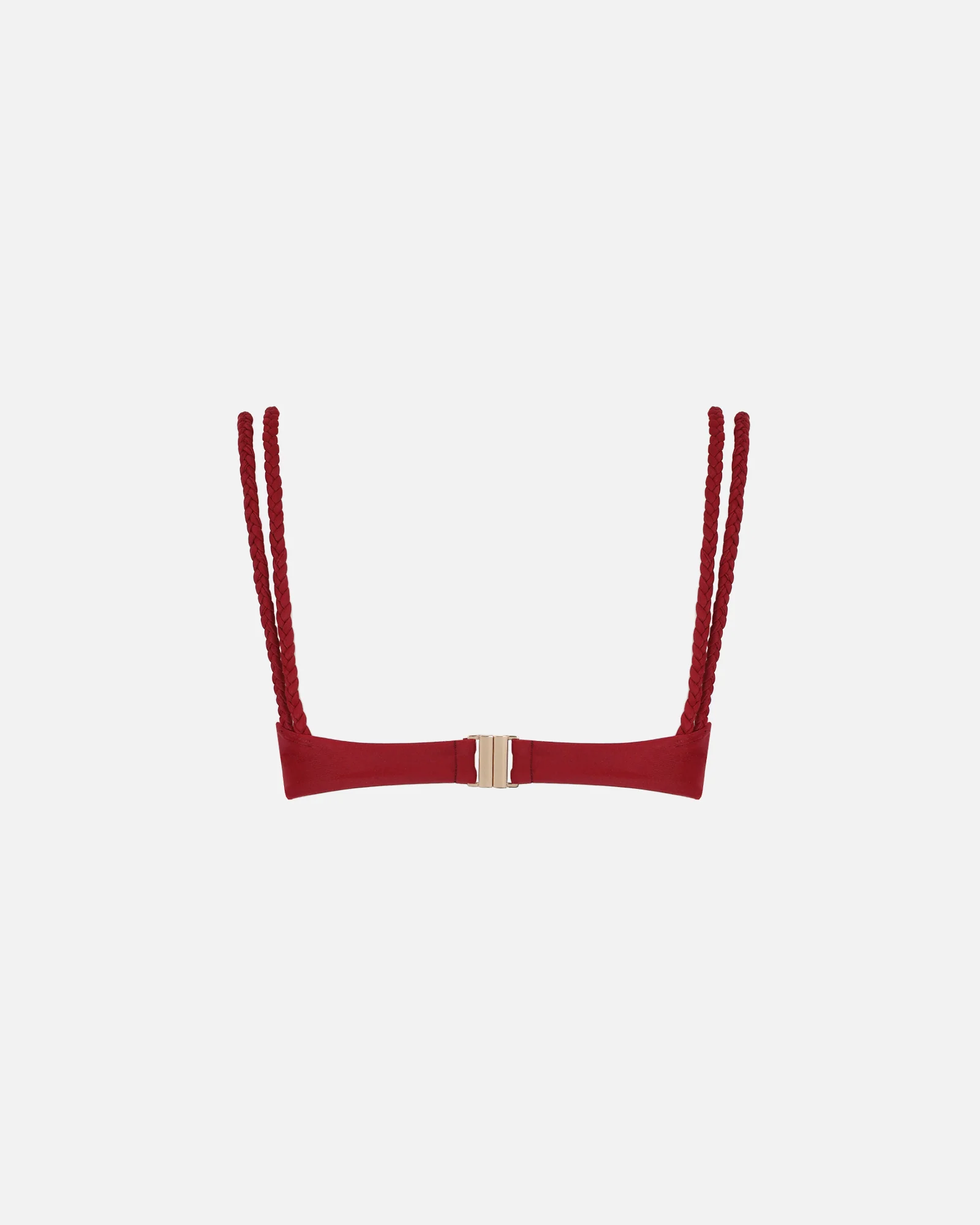 Vino Burgundy Braided Knot Detail Bikini Top - Image 6